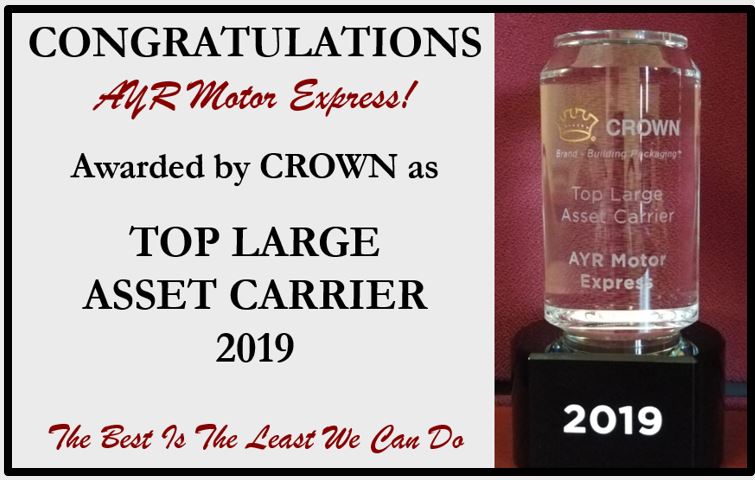 Crown's Top Large Asset Carrier 2019
